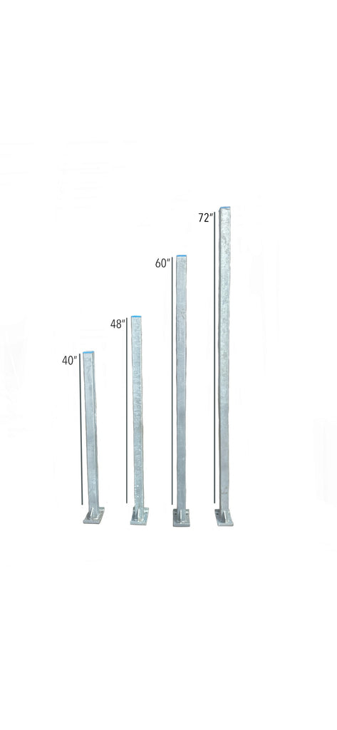 2IN Square 11GA Galvanized Upright