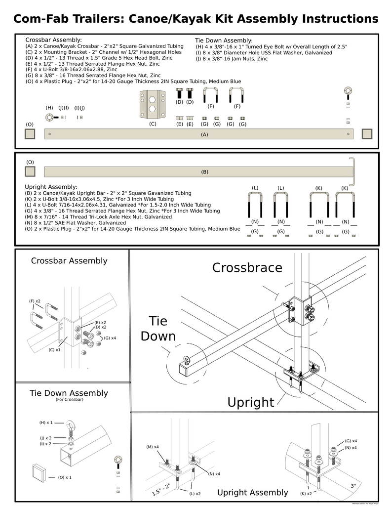 6 Capacity Canoe/Kayak Conversion Kit
