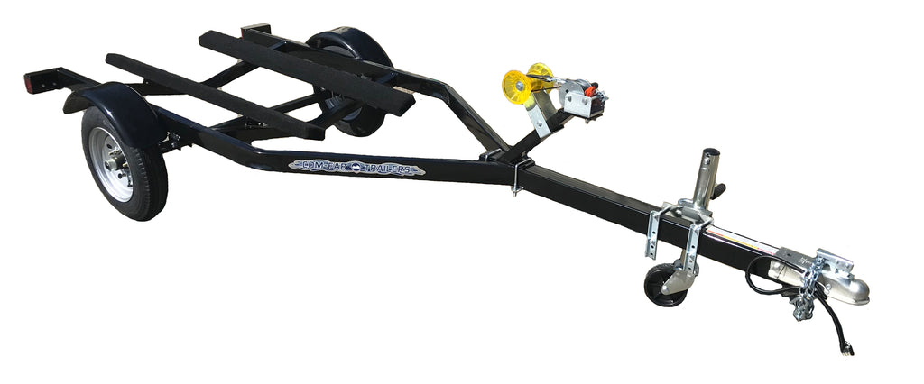 PWT800B | Lightweight Black Powder Coated Single Personal Watercraft Trailer - Com-Fab Trailers