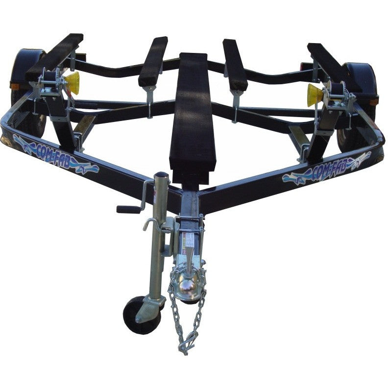 PWT2214B | Extended Black Powder Coated Double Personal Watercraft Trailer